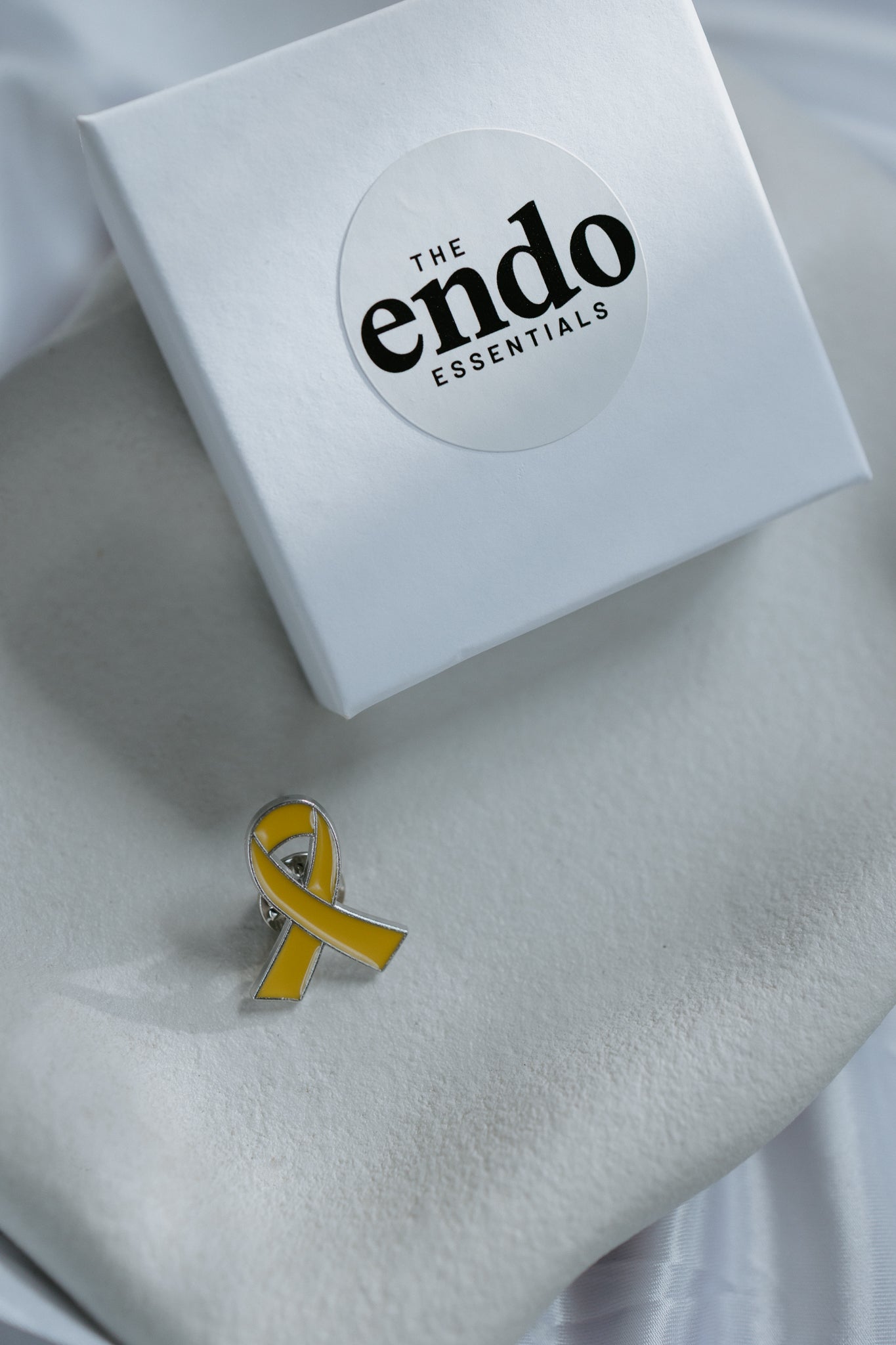 Endometriosis Awareness Yellow Ribbon Pin