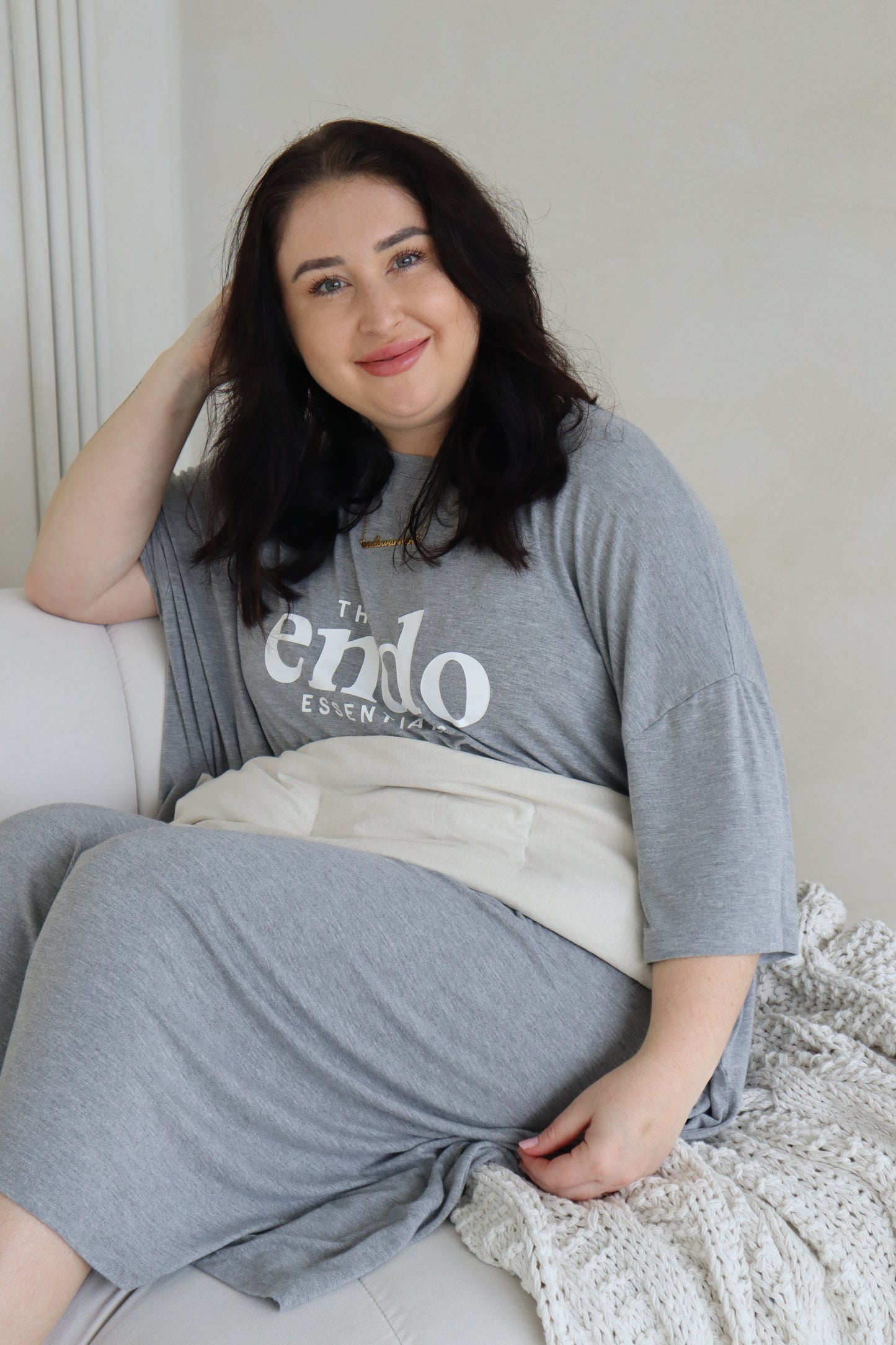 Grey Oversized Sleep Tee