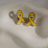 Endometriosis Awareness Yellow Ribbon Pin