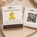 Endometriosis Awareness Yellow Ribbon Pin