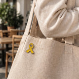 Endometriosis Awareness Yellow Ribbon Pin