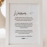 Warrior Quote Print