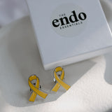 Endometriosis Awareness Yellow Ribbon Pin