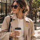 Endometriosis Awareness Yellow Ribbon Pin
