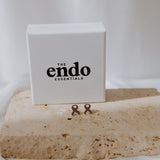 Silver Endometriosis Ribbon Earrings