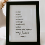 I Am Quote Print