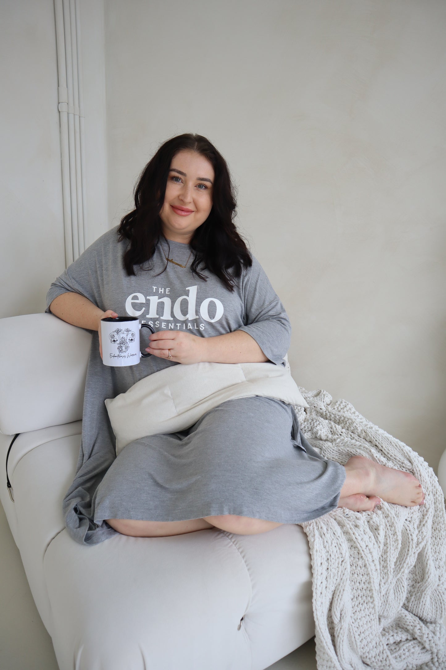 Grey Oversized Sleep Tee