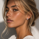 Silver Endometriosis Ribbon Earrings