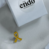 Endometriosis Awareness Yellow Ribbon Pin