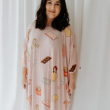 Pink Emoji Oversized Sleep Tee