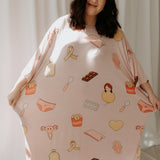 Pink Emoji Oversized Sleep Tee